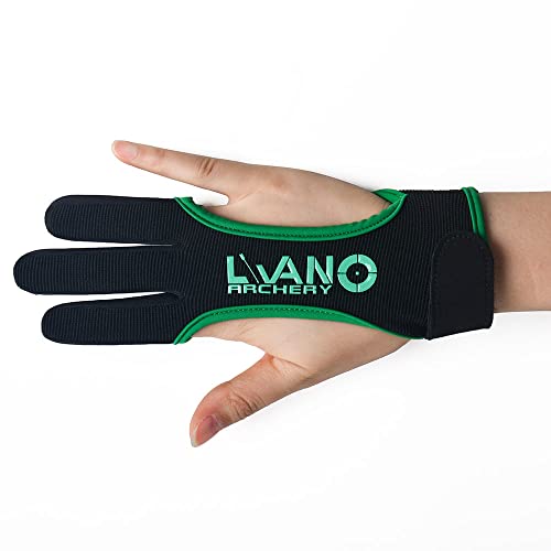 image for LWANO Archery Gloves Leather Practice Hunting Three Finger Protector f