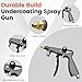 Undercoating Spray Gun Kit with 1000CC Suction Aluminum Cup, Straight & 360° Spray Hose with Connector and Barometer for Truck Bed Liner Coating Car Chassis, Rubberized Coating and Rust Proofing