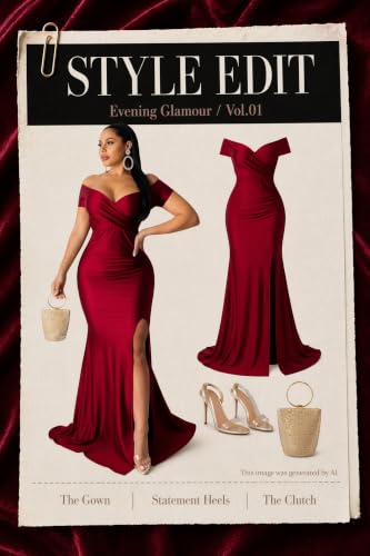 Image of Fooullaide Women Sexy Off Shoulder Elegant V Neck Wrap Formal Evening Gowns