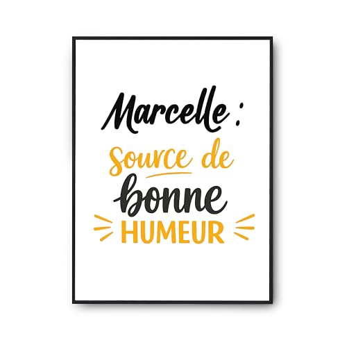Poster Marcelle source de bonne humeur pour une décoration murale de chambre inspirante