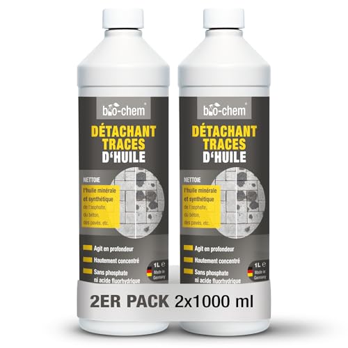 Détachant taches d'huile Bio-Chem 2L pour sol en pierre et garage
