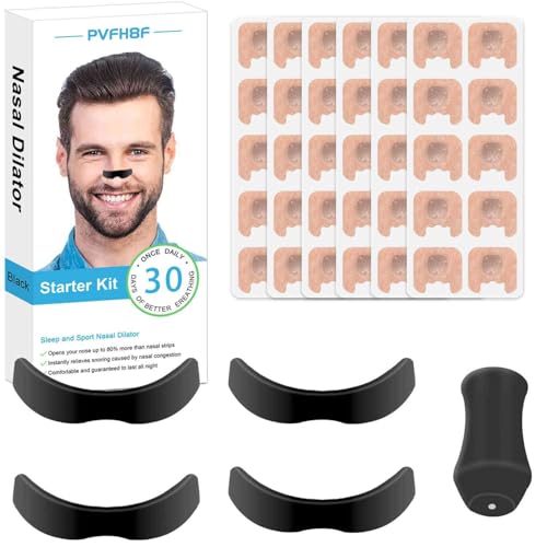 Magnetische Nasenpflaster Schnarchen (30 Tage) Anti Schnarch Nose Strips Schnarchstopper & Schnarchschiene für Nasenspreizer besser Atmen Nasal Strips & Nasenstrips Magnet