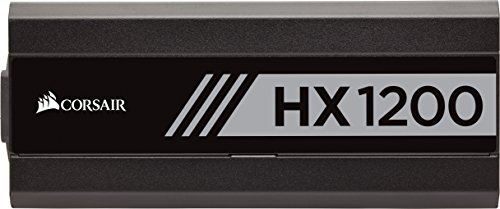 Corsair HX1200 Alimentation PC (Modulaire Complet, 80 PLUS Platinum, 1200 Watt, EU), Noir