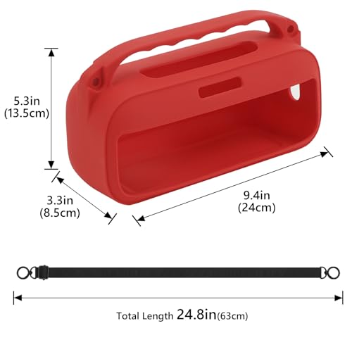 Housse silicone Bose SoundLink Plus antichoc avec sangle de remplacement rouge - 5