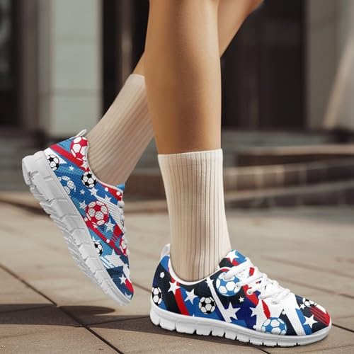 Image of GIFTPUZZ Mens Lace Up Athletic Trainers Running Sneakers Wedge Breathable Gym Lightweight Sports Tennis Shoes