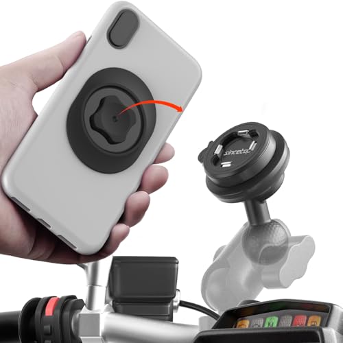 Image of sincetop Universal 1 inch Ball Motorcycle Phone Mount with Vibration Dampener Module,Quick Release Motor Bike /Mountain Bicycle /Road MTB Bike Smartphone Holder 【Double Socket Arm not Included】