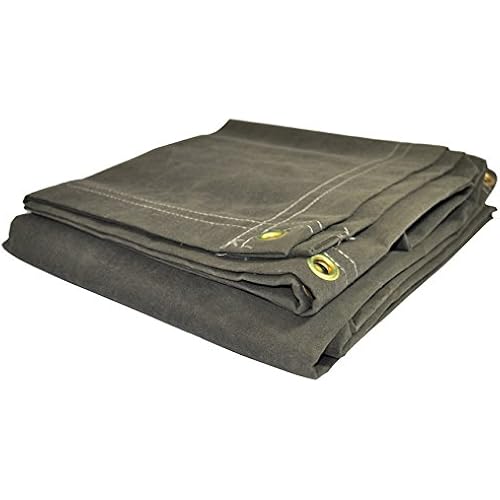 10x12 Green Heavy Duty Canvas Tarp Dry TOP (10’x12’)
