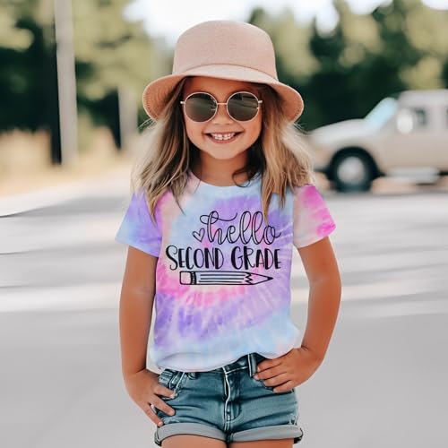 Image of MODNTOGA Kid Girl Boy First Day of School Shirt Back to School T-Shirt Hello Kindergarten 1st 2nd 3rd Grade Graphic Tee Tops