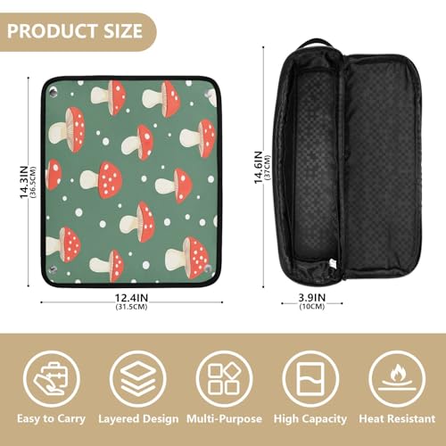Bolso de viaje para herramientas de cabello Zhirexin con estera resistente al calor, organizador para planchas, rizadores y accesorios de cuidado capilar miniatura 4