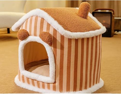 AOPIPI ペットベッド ペットソファ 猫用 犬用ベッド 寝床 通年タイプ リバーシブルクッション付き カバー取り外し可能 洗える 柔らかい ふわふわ暖か 寒さ対策 中小型犬/猫用 可愛い 防寒 クッション い スタイル かわいい猫 犬柔らかい (L,ブ
