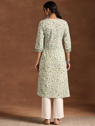 Image of Libas Printed Cotton Straight Kurta