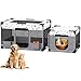 BUFOR Portable Cat Playpen, Pet Dog Playpen, Kitten Puppy Play Pen for Indoor/Outdoor, Collapsible Cats Cages Enclosed Tent with Carrying Case, PVC Pipe Frame, 600D Oxford, 39