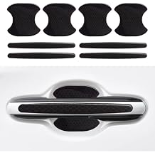 8PCS Car Door Handle Scratch Protectors, Door Guards for Cars, Carbon Fiber Car Doors Handles Bowl Sticker, Auto Accessories Self-Adhesive Scratch Collision Protection Guard for Vehicle
