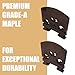 Soundspire 2-Pack 4/4 Violin Bridge, Grade-A Maple with Pre-Slotted U-Groove (Professional String Spacing & Acoustics), Black