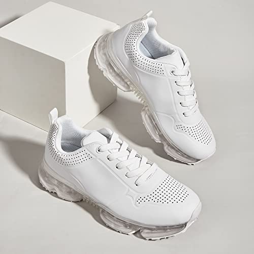 Image of LUCKY STEP Women Air Cushion Fashion Sneakers Breathable Casual Comfortable Lightweight Walking Shoes