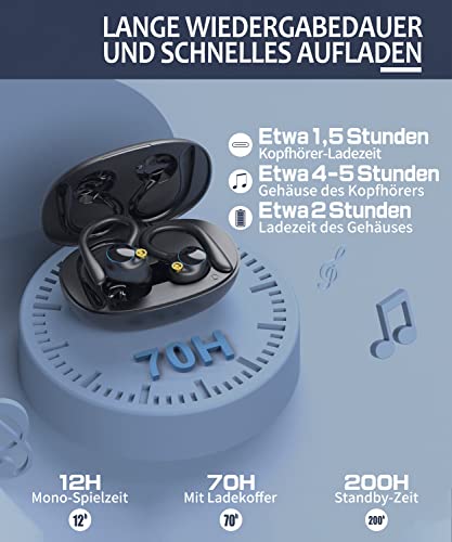 Bluetooth Kopfhörer Sport In Ear, Kopfhörer Kabellos mit Bügel, Kabellose Kopfhörer IPX7 Wasserdicht für Joggen Laufen… - Image 4