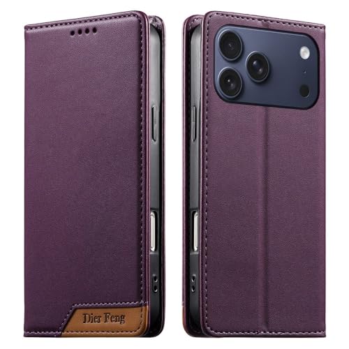 Étui iPhone XR violet portefeuille en cuir housse rabat magnétique