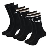BOSS 3 Paar Herren Sportsocken Tennissocken Socks RS Iconic CC, Farbe:Schwarz, Größe:43-46, Artikel:-001 black