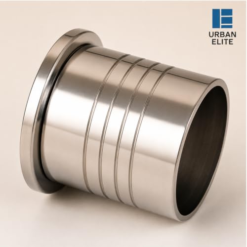 Image of Urban Elite Heavy Lining Curtain Bracket | Wall to Wall Bracket for 1inch Stainless Steel Curtain Rod and Wardrobe Rod Suitable for 25mm Curtain Pipe(Steel, White, Silver)- 4pcs