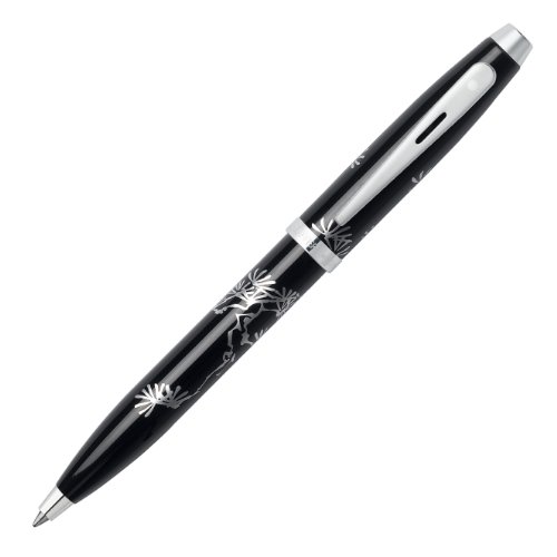 SheafferSilk Screened Pine Design Ballpoint Pen - Black (9298-2)