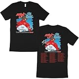 2026 Rock Concert Double Sided Graphic T-Shirt | Vintage American Tour Tee | Unisex Cotton Short Sleeve | Music Fan Gift Shirt with Tour Dates Print (US, Alpha, Large, Regular, Regular) Black