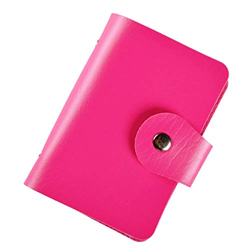 Brilliance Co Tarjetero para Tarjetas de Crédito, Tarjetero para Carné de Identidad, Almacenamiento de Tarjetas, 24 Tarjetas (Azul Oscuro) (Rose de Rojo) Cover