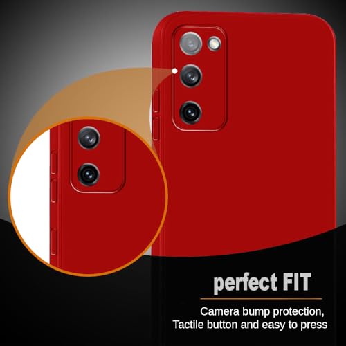 Image of Back Cover for Samsung Galaxy S20 FE 5G / 4G | Full Camera Protection | Premium Liquid Silicon Case | Flexible Bumper Case for Samsung Galaxy S20 FE 5G / 4G (Red)