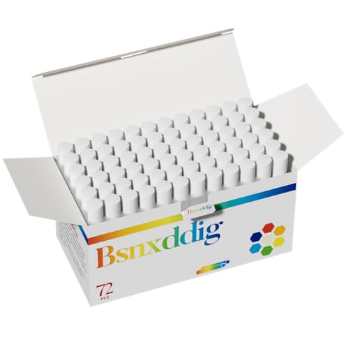 Bsnxddig Colored Chalk 12 Colors 72 PCS | Hand protection coating Non-Toxic Toddler Chalkboard Chalk for Teachers and Kids | Sponge-Wrapped Creative Drawing & Writing Art Tool(white, 72)