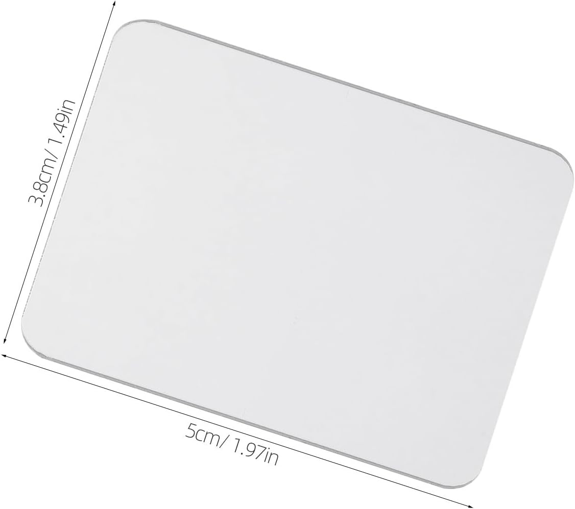 8pcs Mirror Phone Sticker: Self Adhesive Mirror for Phone Case, Acrylic Makeup Decal Smartphone Charm Sheets Tiles 2" x 1.5"