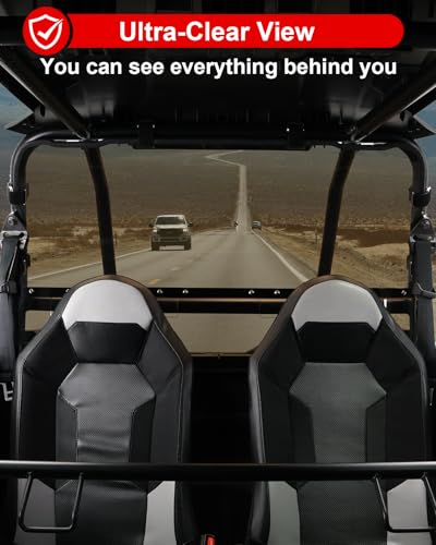 Image of StarknightMT 14-23 RZR XP Rear Windshield Scratch Water Resistant, Tinted
