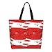Supdreamc Waterproof Beach Tote Bag for Women, Austrian Grunge Flag Lightweight Shoulder Handbag for Summer