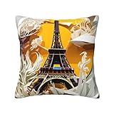 Photo Gallery guolgp copricuscino con stampa torre eiffel di parigi, confortevole, con cerniera invisibile, per ufficio e soggiorno Photo Gallery guolgp copricuscino con stampa torre eiffel di parigi, confortevole, con cerniera invisibile, per ufficio e soggiorno