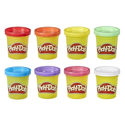 Miniatura 5 de Play-Doh Pack de 8 Botes Arcoíris, Plastilina de Colores Surtidos No Tóxica para Niños y Niñas de 2 Años o Más, Manualidades de Navidad Infantiles
