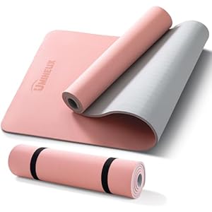 UMINEUX Extra Thick Yoga Mat, 10MM (2/5″) Yoga Mat Non Slip, POE Yoga Mats for Women Men, 72″x24″, Great for Workout, Yoga, Pilates, Fitness & Floor Exercises