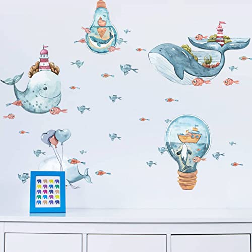 Adesivi murali grandi balene Decalcomanie per