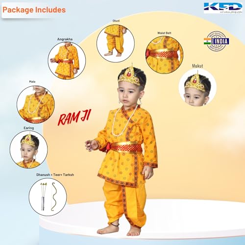 Image of Kaku Fancy Dresses Ram Costume for Kids Infant Baby Ram Dress for Boys with Accessories