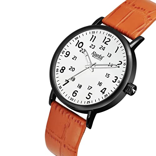 Image of Ajanta Quartz Analogue Dial with Leather Belt Men's Watch-702TAG /4 (Tan Silver)