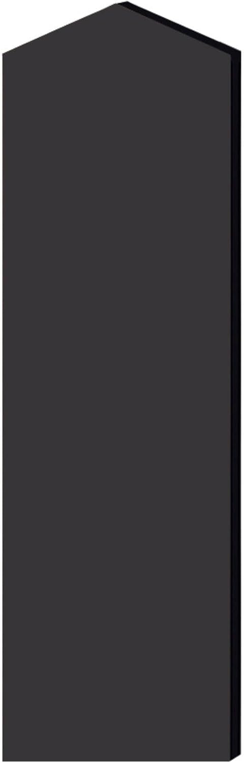 Salsbury Industries Double End Side Panel - for 5 Feet High - 18 Inch Deep Designer Wood Locker - with Sloping Hood - Black