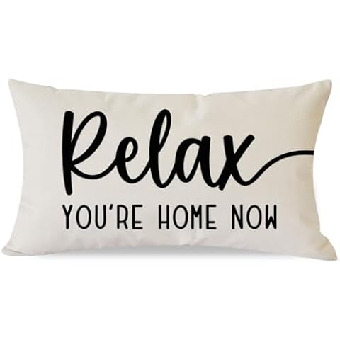 PANDICORN Decorative Throw Pillow Covers 12x20 Inch Relax Home Natural Outdoor Rustic Farmhouse Lumbar Pillow Decorative Throw Pillows Cases Cushion Covers Decorations for Porch Room Couch Sofa Decor Cover