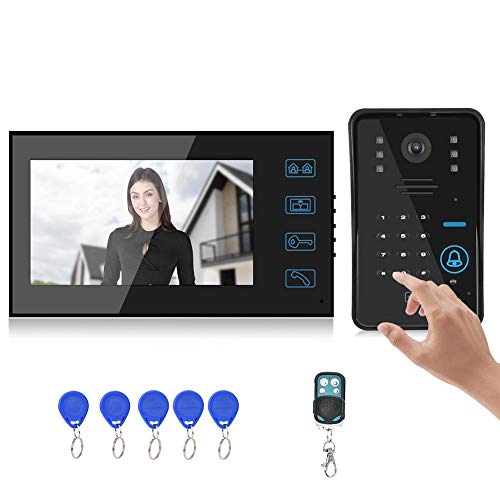 Video-Türsteuerungssystem Einfach zu installierende 100-240 V 7-Zoll-Kabel-Video-Türsprechanlage, Gegensprechanlage, passwortgesteuert