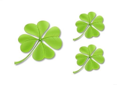 3 Decal Set Four Leaf Clover