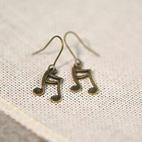 Spinningdaisy Antique Bronze Musical Instrument Dangle Earrings3