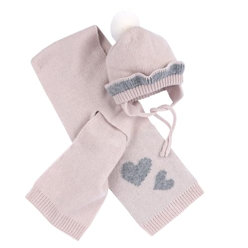 Chapeau avec écharpe Chicco pour bébé rose idéal pour les promenades d'hiver