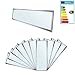 ECD Germany10 x LED Pannello 42W - 120x30 cm Pannello LED Ultra Sottile Bianco Freddo 6000 K 220-240V SMD 3014 3010 Lumen Plafoniera da Incasso Set Pannello LED Plafoniere LED Pannelli da Incasso