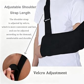 Universal Arm Sling for Shoulder Injury Adjustable Arm Support Strap for Broken Wrist, Elbow, Dislocated Shoulder Support Brace for Broken Wrist Shoulder Immobilizer for Left and Right