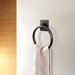 Monarch Abode 19131 Round Towel Ring Holder - Hand Hammered Wall Mount Towel Ring for Bathroom & Kitchen - Metal Hand Towel Hanger - Rustic Hand Towel Holder for Bathroom - Wall-Mounted Towel Ring Monarch Abode 19131 Round Towel Ring Holder Hand Hammered Wall Mount Towel Ring for Bathroom Kitchen Metal Hand Towel Hanger Rustic Hand Towel Holder for Bathroom Wall Mounted Towel Ring