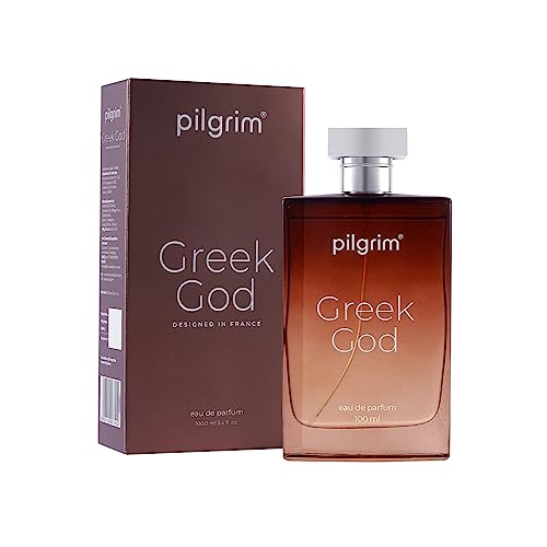 Pilgrim Greek God perfume for men (Eau de parfum) with smoky cedarwood & sandalwood | Long lasting perfume for men | Premium perfume to sweep ladies off their feet | Designed in France | 100 ml