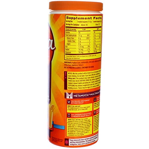 Image of Metamucil Smooth Texture Sugar Free Orange, 72 each