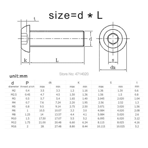 Vis M6 acier inoxydable 304 à tête bombée pour éliminer les risques d'accrochage - 6