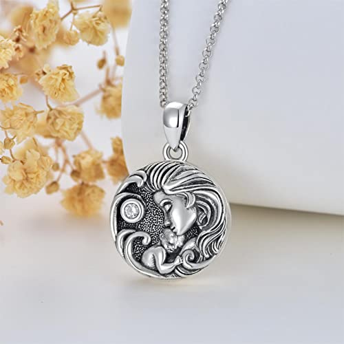 Meiderbo Mother And Daughter Locket Necklace That Holds Pictures S925 Sterling Silver I Love You Forever Locket Pendant Mom Kisses Son Jewelry Gifts For Women Mom #TOP3